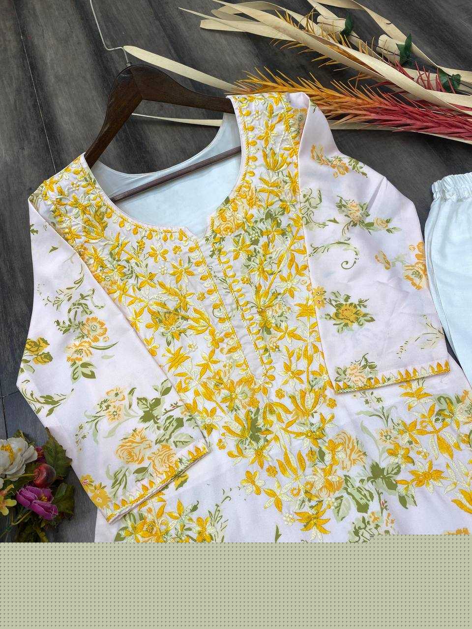 RAYON EMBROIDERED KURTIS WITH BOTTOM - MYLUXURY LANE ENTERPRISE